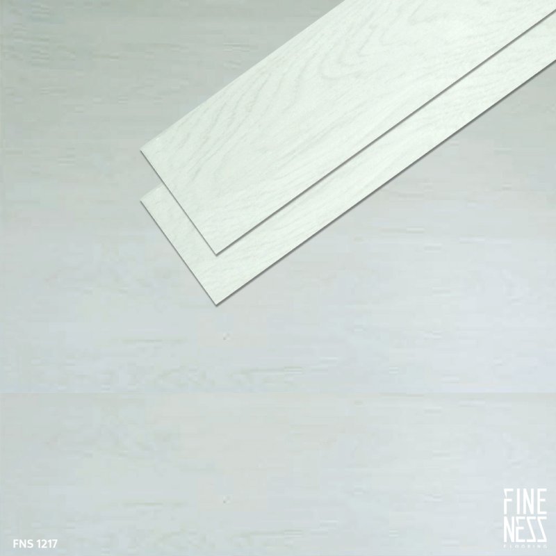 FINENESS FLOORING FNS 1217 พื้น SPC คลิ๊กล็อค ลายไม้ สีขาว หนา 5.5 มม.