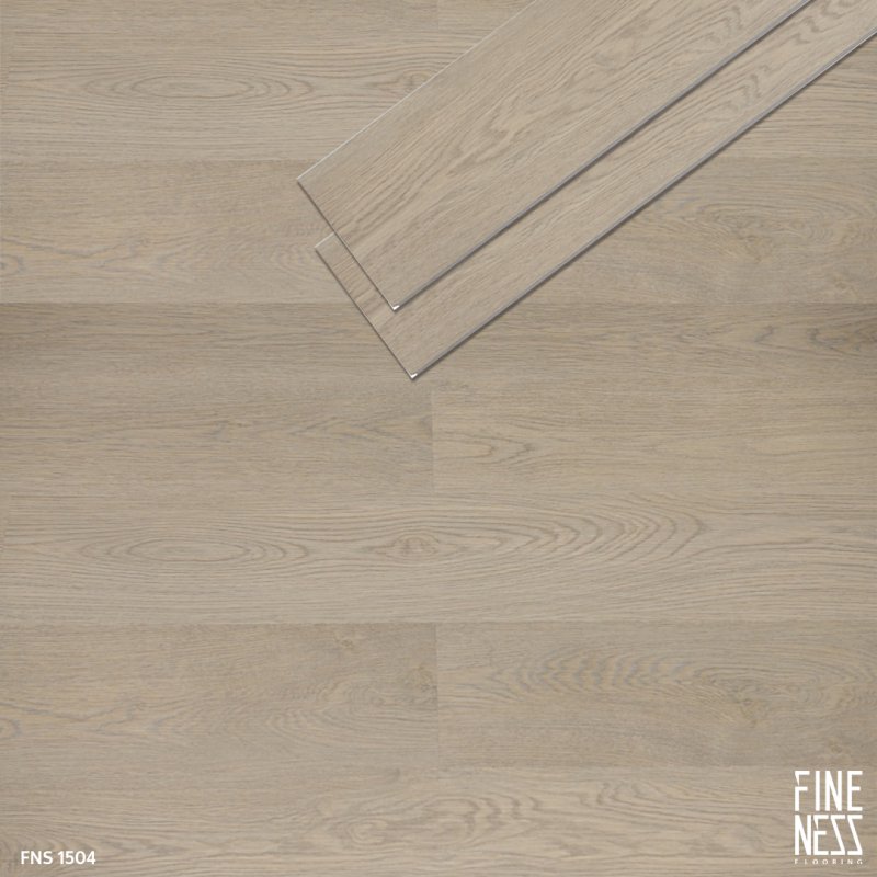 FINENESS FLOORING FNS 1504 พื้น SPC คลิ๊กล็อค ลายไม้สีธรรมชาติ หนา 5.5 มม.