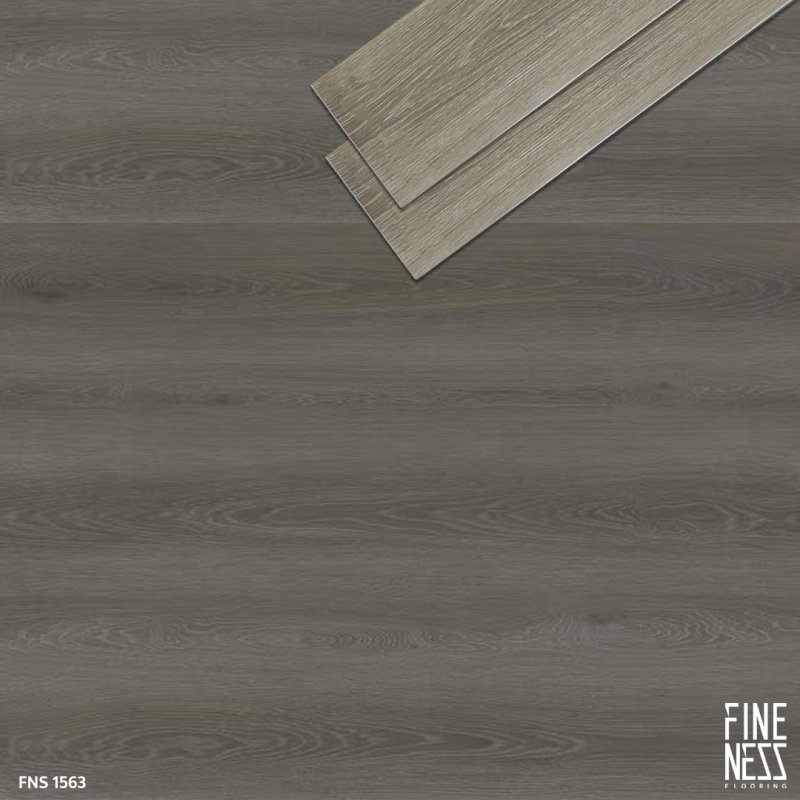 FINENESS FLOORING FNS 1563 พื้น SPC คลิ๊กล็อค ลายเสี้ยนไม้ สีเทา หนา 5.5 มม.