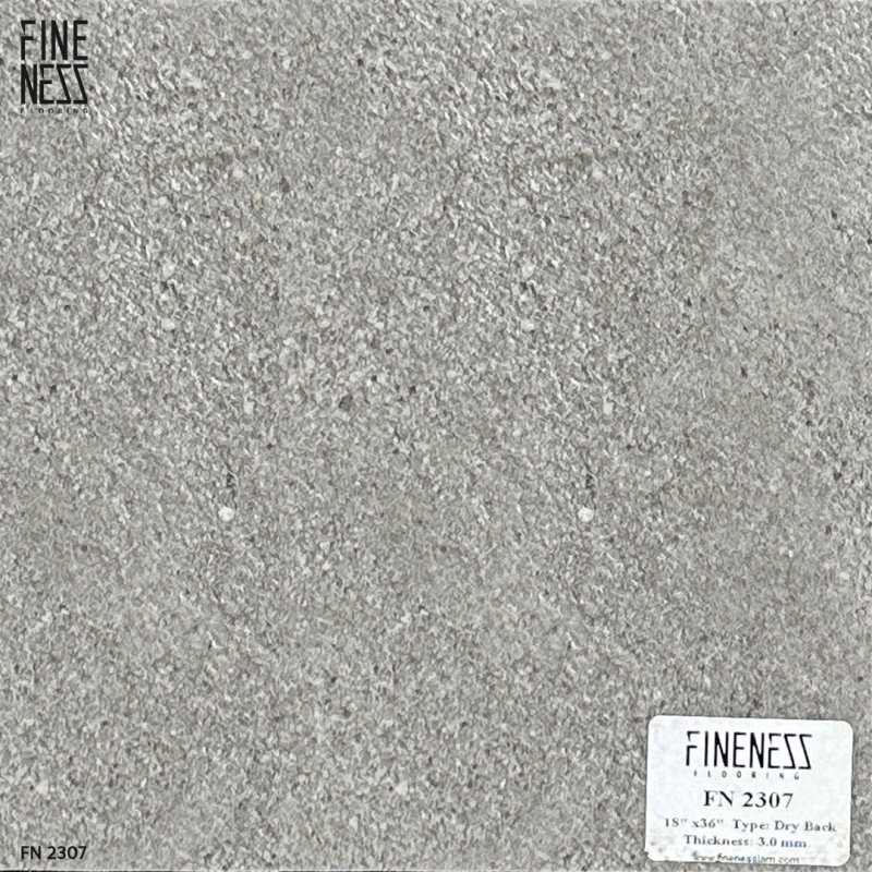 FINENESS FLOORING FN-2307 LVT Glue Down Dry Backing Grey Stone Design Thickness 3 MM