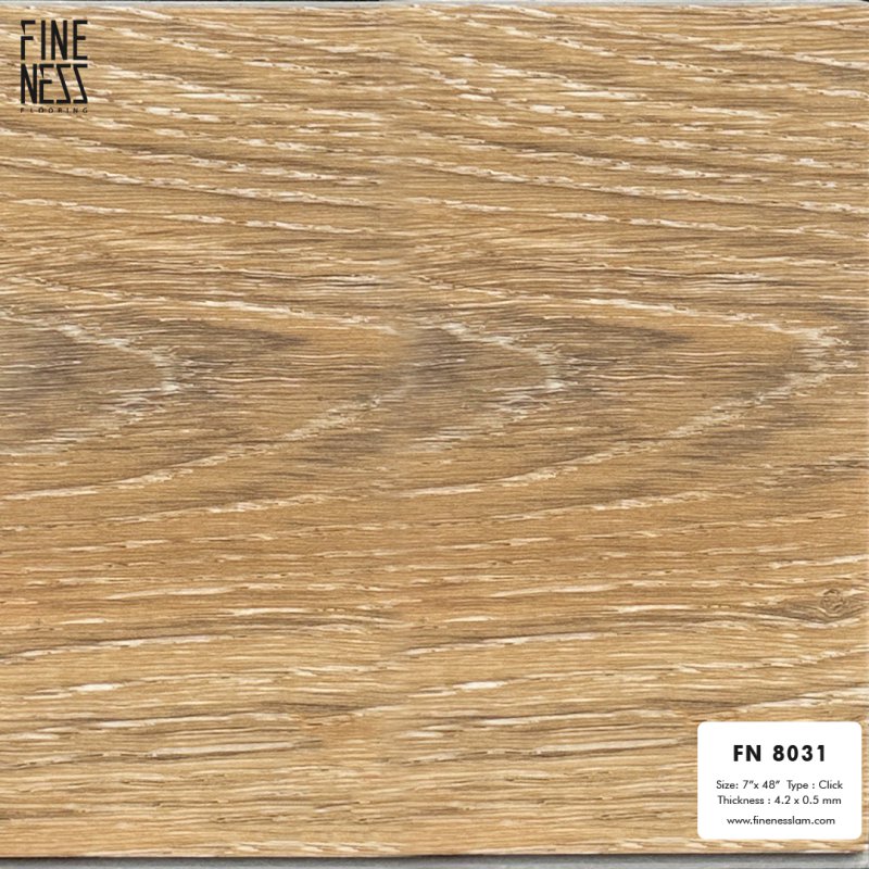 FINENESS FLOORING FN-8031 LVT Flooring Click Lock Light Brown Wood Design Thickness 4.2 MM