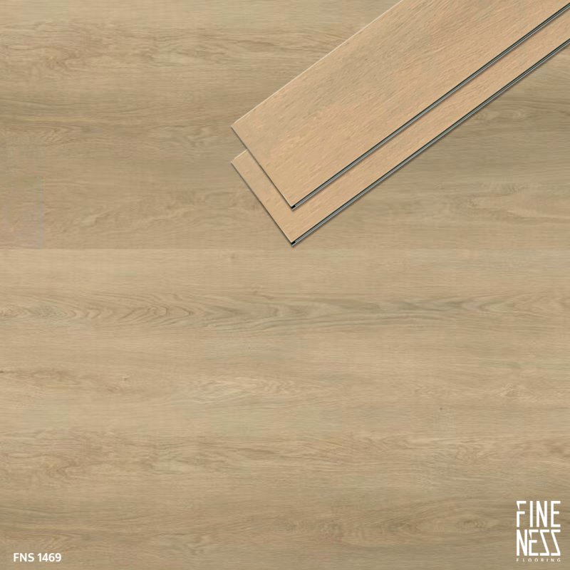 FINENESS FLOORING FNS 1469 พื้น SPC คลิ๊กล็อค ลายไม้ สีไม้โอ๊ค หนา 5.5 มม.