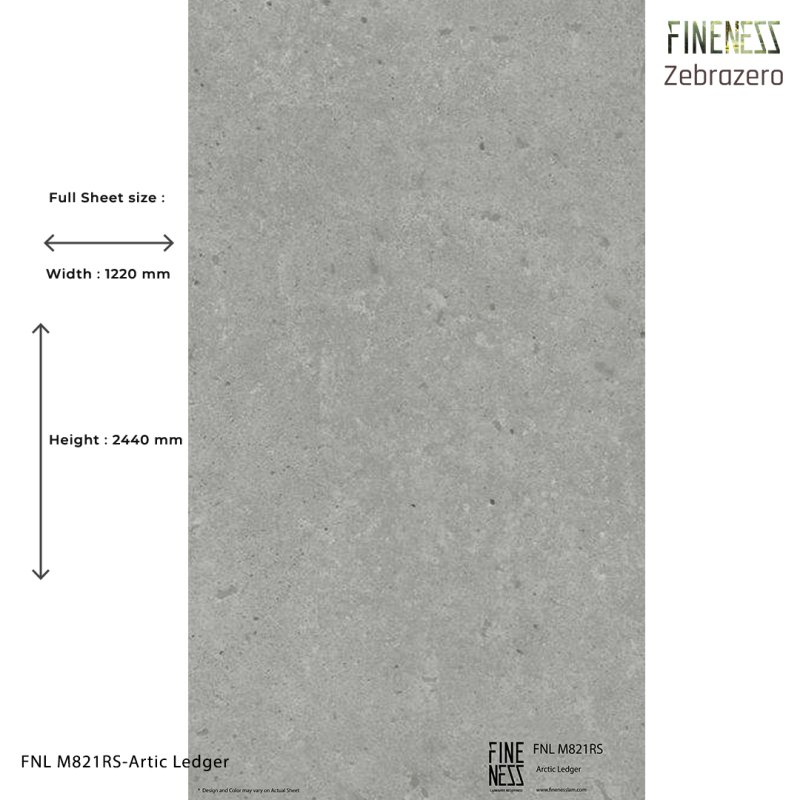 FNL M821RS ลามิเนตปิดผิว HPL Laminate ลายหิน Arctic Ledger สีเทา หนา 0.8 มม.