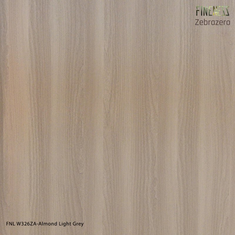 FNL W326ZA ลามิเนตปิดผิว HPL Laminate ลายไม้ Almond Light Grey สีครีมเทา หนา 0.8 มม.