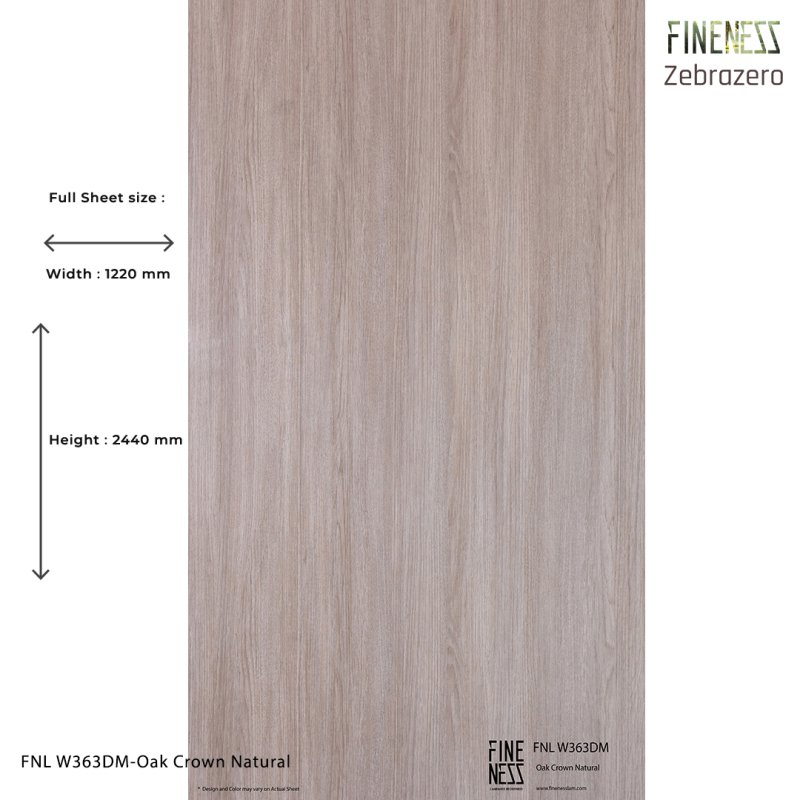 FNL W363DM ลามิเนตปิดผิว HPL Laminate ลายไม้โอ๊ค Oak Brown Natural สีน้ำตาล หนา 0.8 มม.