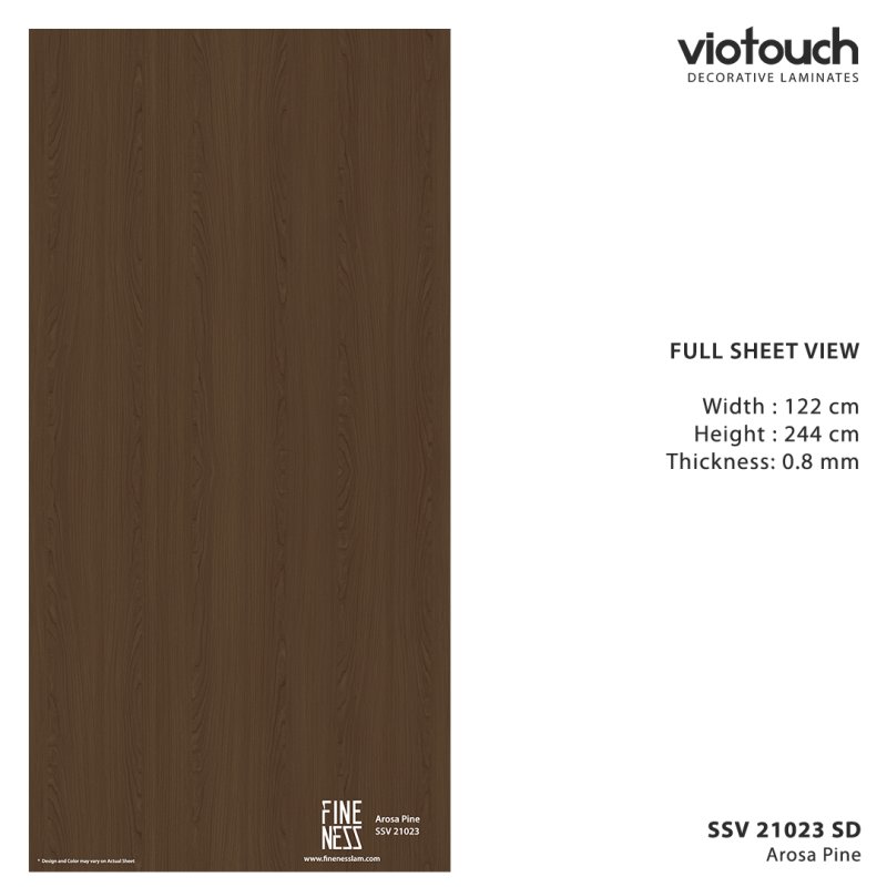 SSV 21032 SD ลามิเนตปิดผิว HPL Laminate ลายไม้สน Arosa Pine สีน้ำตาล ความหนา 0.8 มม