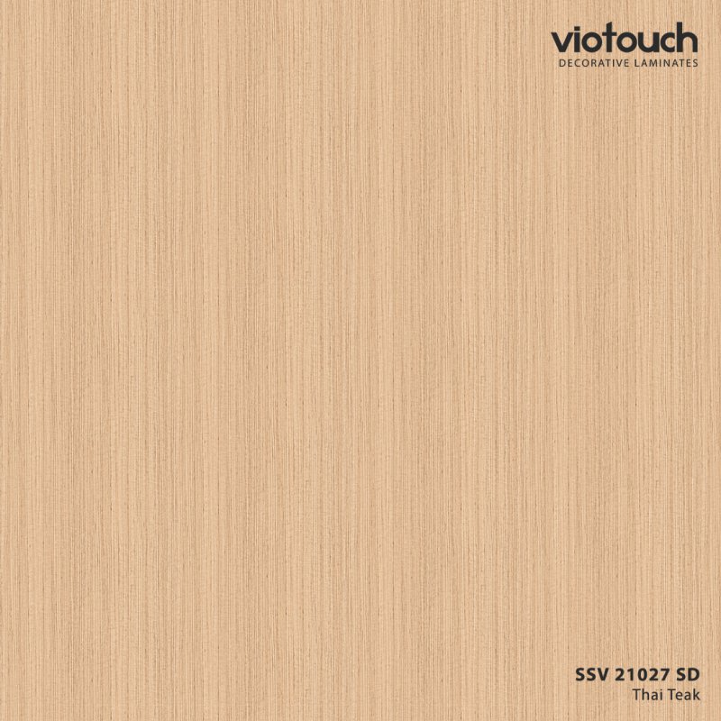 ลามิเนตปิดผิว HPL Laminate ลายไม้สัก Thai Teak สีธรรมชาติ ความหนา 0.8 มม