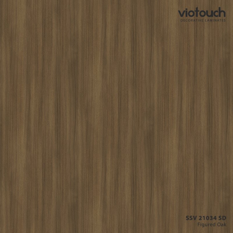 ลามิเนตปิดผิว HPL Laminate ลายไม้โอ๊ค Figured Oak สีน้ำตาล ความหนา 0.8 มม