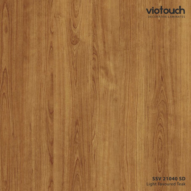 SSV 21040 SD ลามิเนตปิดผิว HPL Laminate ลายไม้ Light Favoured Teak สีน้ำตาล ความหนา 0.8 มม