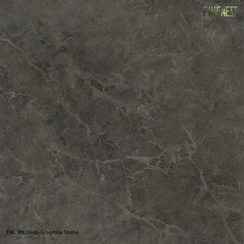 FNL M826HG ลามิเนตปิดผิว HPL Laminate ลายหิน Graphite Stone สีเทาเข้ม หนา 0.8 มม.