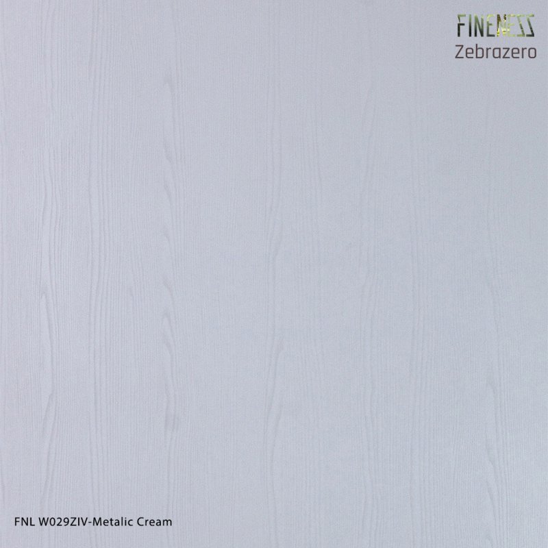 FNL W029ZIV ลามิเนตปิดผิว HPL Laminate ลายไม้ Metalic Cream สีขาว หนา 0.8 มม.