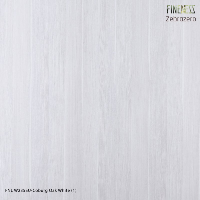 FNL W235SU ลามิเนตปิดผิว HPL Laminate ลายไม้ Coburg Oak White สีขาว หนา 0.8 มม.