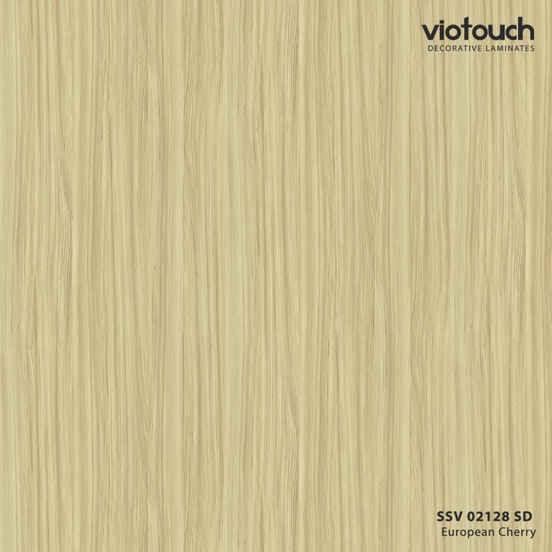 SSV 02128 SD ลามิเนตปิดผิว HPL Laminate ลายไม้เชอร์รี่ สีเหลือง ความหนา 0.8 มม