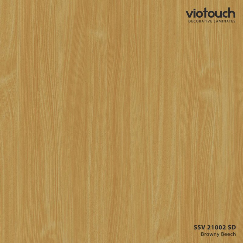 ลามิเนตปิดผิว HPL Laminate ลายไม้บีช Browny Beech สีน้ำตาลอ่อน ความหนา 0.8 มม