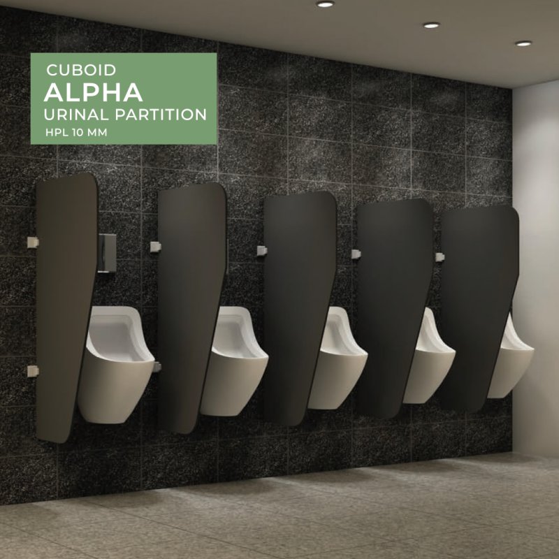 Urinal Partition Model ALPHA (Solid Colors)