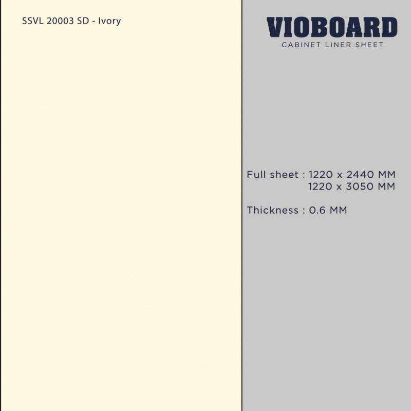 SSVL 20003 SD HPL Cabinet Liner Sheet Ivory Color Thickness 0.6 MM.