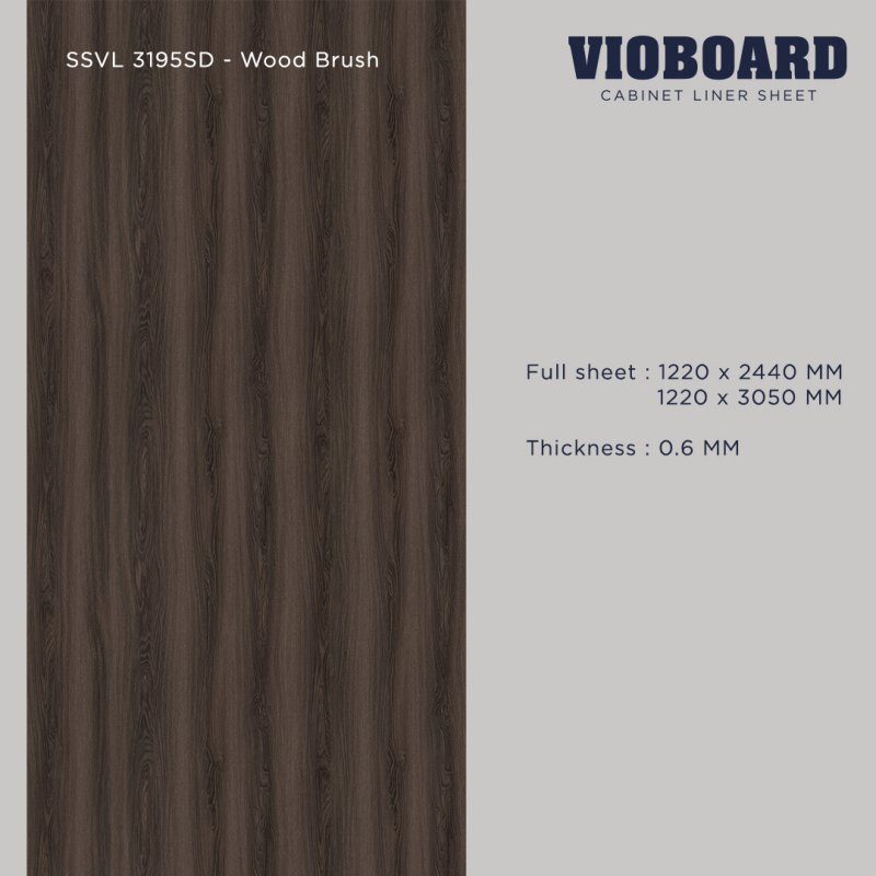 SSVL 3195 SD HPL Cabinet Liner Sheet Brown Wood Design Thickness 0.6 MM.