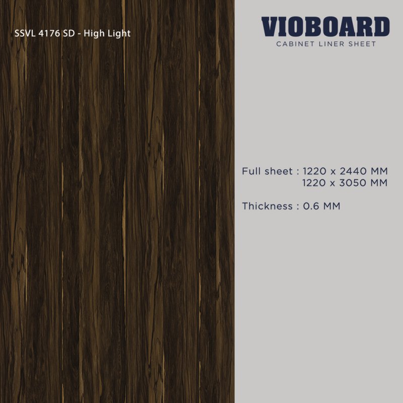 SSVL 4176 SD HPL Cabinet Liner Sheet Wood Design Thickness 0.6 MM.