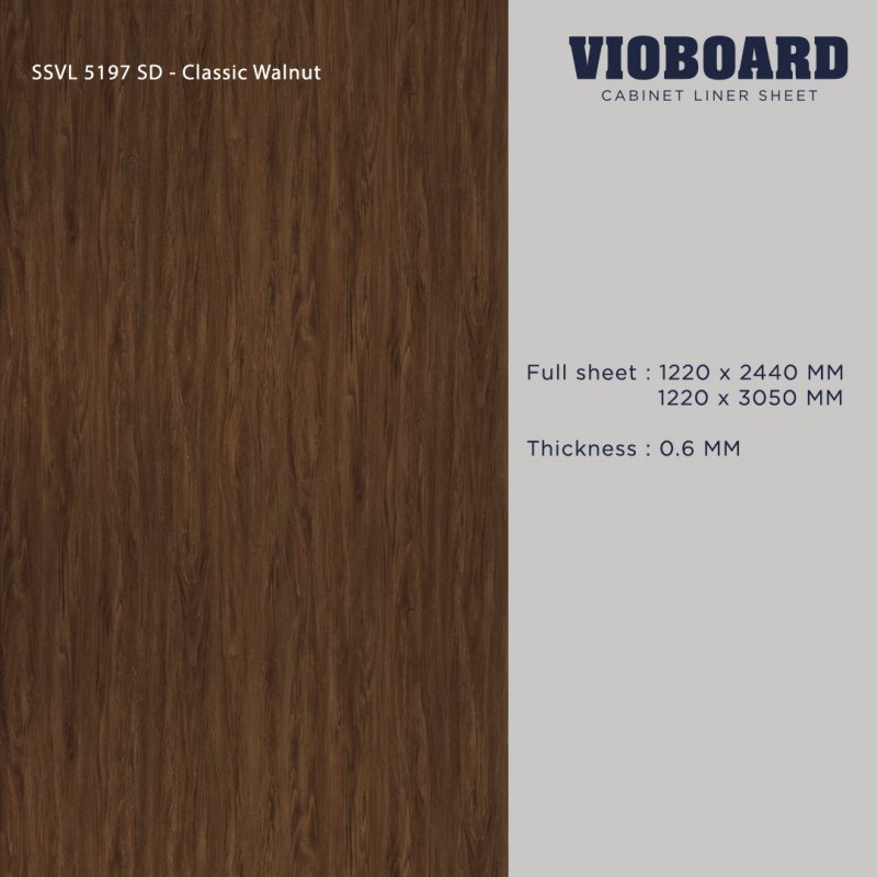 SSVL 5197 SD HPL Cabinet Liner Sheet Wood Design Thickness 0.6 MM.