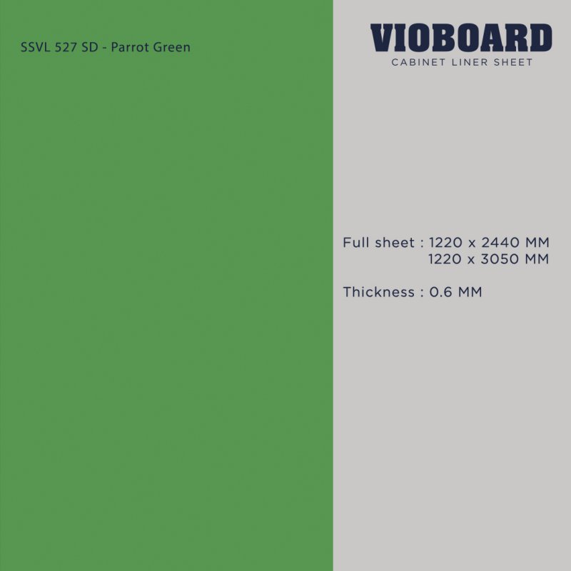 SSVL 527 SD HPL Cabinet Liner Sheet Green Color  Thickness 0.6 MM.