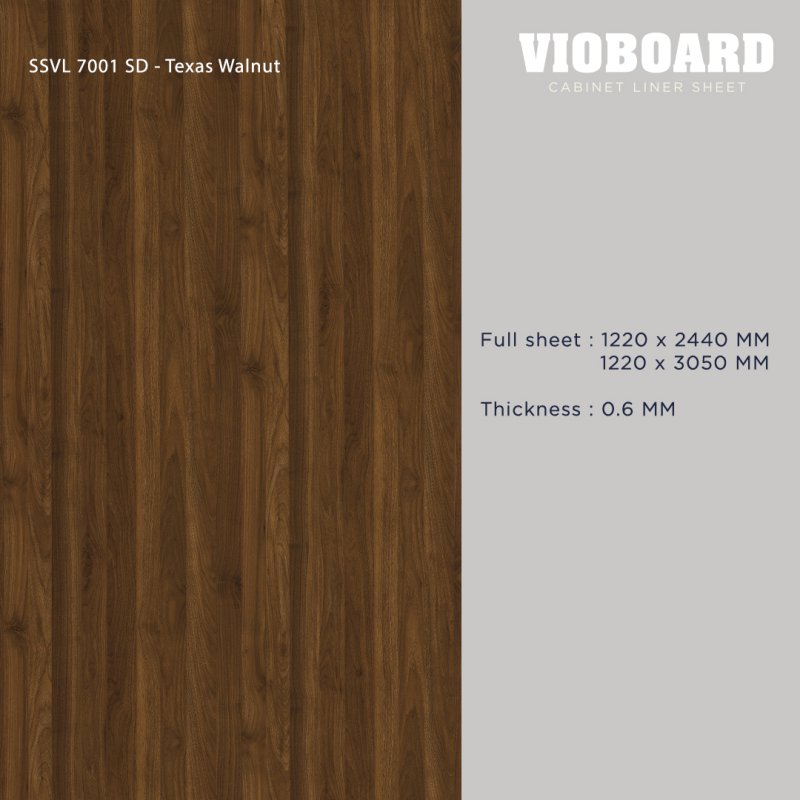 SSVL 7001 SD HPL Cabinet Liner Sheet Wood Design Thickness 0.6 MM.