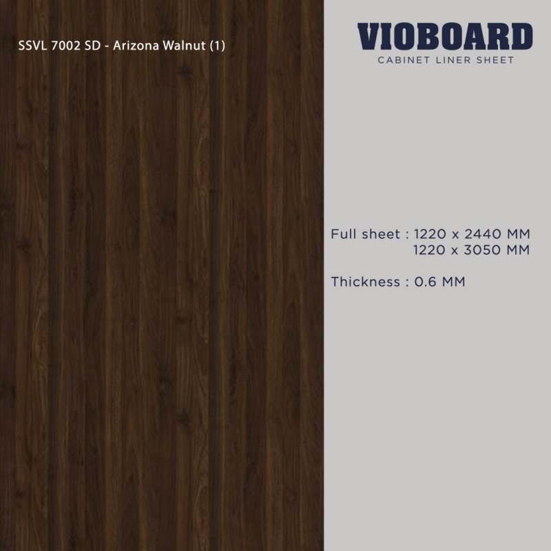 SSVL 7002 SD HPL Cabinet Liner Sheet Wood Design Thickness 0.6 MM.