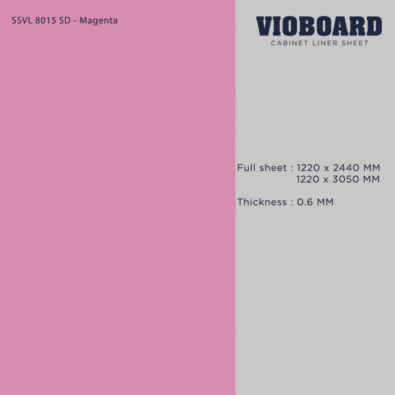 SSVL 8015 SD HPL Cabinet Liner Sheet Magenta Color Thickness 0.6 MM.