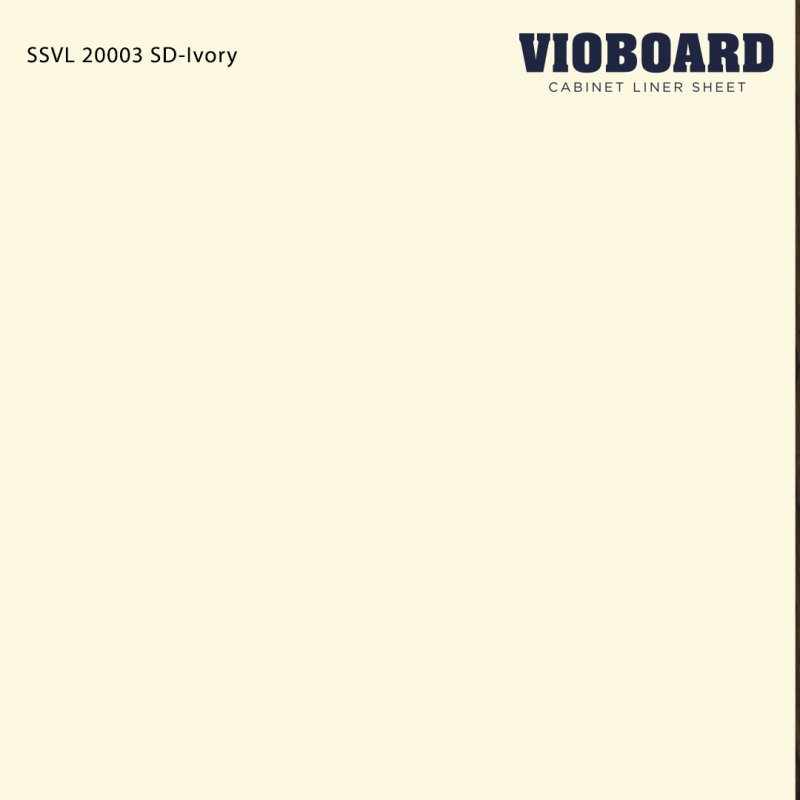 SSVL 20003 SD HPL ลามิเนตปิดผิวสำหรับงานเฟอร์นิเจอร์ สีขาวครีม ความหนา 0.6 มม. 