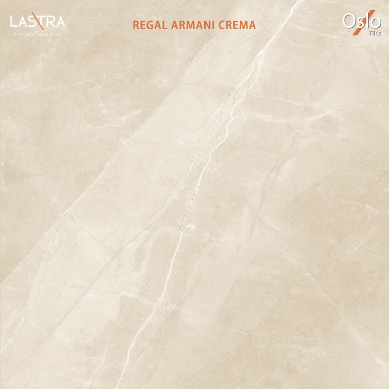 Regal Armani Crema (LASTRA) Porcelain Tile Cream Stone Design Size 80x160CM Evan Finish (Low Light Reflection Surface)