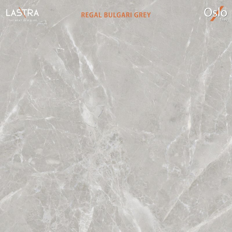 Regal Bulgari Grey (LASTRA) กระเบื้องพอร์ซเลน สีเทา ขนาด 80x160CM ผิว Evan (ลดการสะท้อนแสงบนผิว)