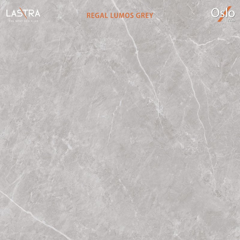 Regal Lumos Grey (LASTRA) กระเบื้องพอร์ซเลน ลายหินสีเทา ขนาด 80x160CM ผิว Evan (ลดการสะท้อนแสงบนผิว)