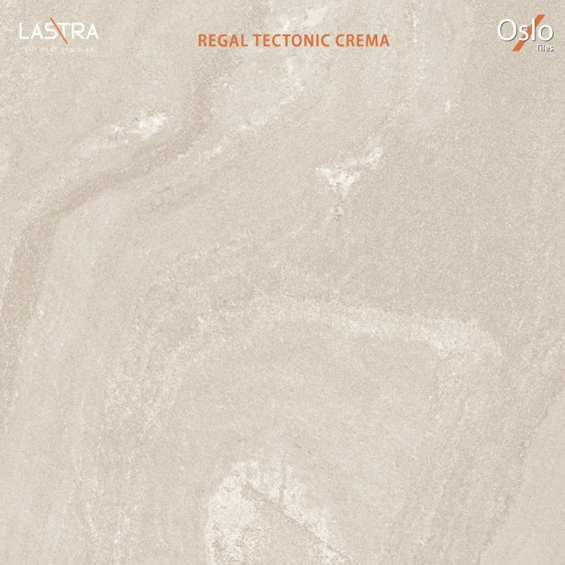 Regal Tectonic Crema (LASTRA) Porcelain Tile Cream Color Size 80x160CM Evan Finish (Low Light Reflection Surface)