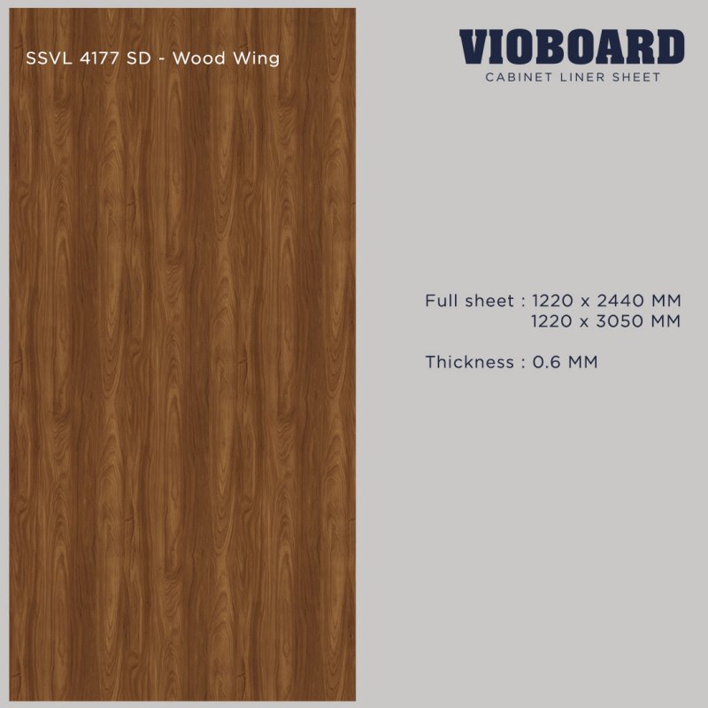 SSVL 4177 SD HPL Cabinet Liner Sheet Wood Grain Design Thickness 0.6 MM.