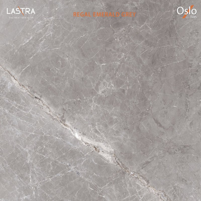 Regal Emerald Grey (LASTRA) Porcelain Tile Grey Stone Design Size 80x160CM Evan Finish (Low Light Reflection)