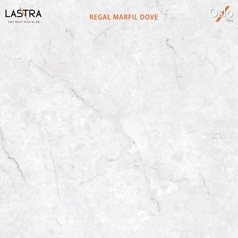 Regal Marfil Dove (LASTRA) Porcelain Tile White Marble Design Size 80x160CM Glossy Finish