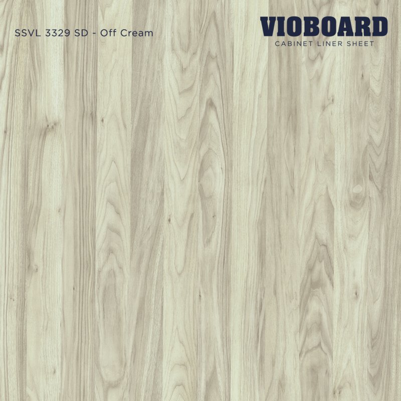 SSVL 3329 SD HPL Cabinet Liner Sheet Off Cream Wood Design Thickness 0.6 MM.