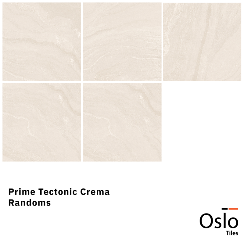 Prime Tectonic Crema กระเบื้องพอร์ซเลน ลายหินสีครีม ขนาด 60x60 cm ผิวด้าน