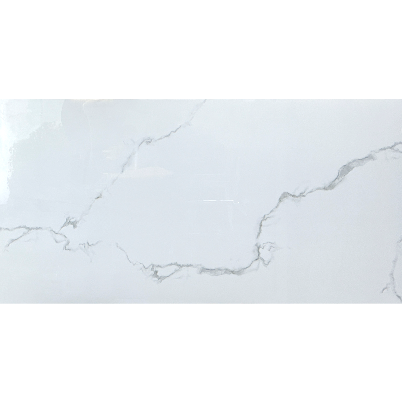 2369 Statuario Fine Porcelain Tiles White Marble Design Glossy Finish size 60x120 CM