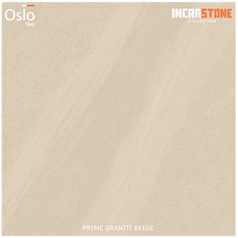 Prime Graniti Beige  กระเบื้องพอร์ซเลน ลายหินสีครีม ขนาด 60x60 cm ผิวหยาบ (Incrastone-R10)