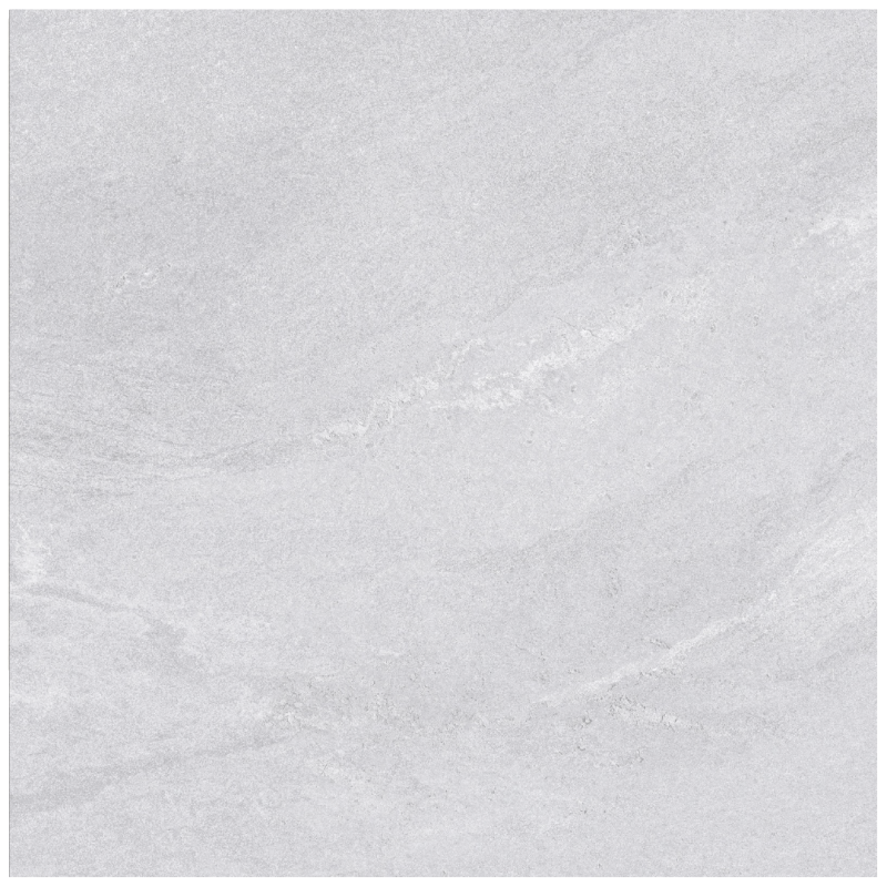 Prime Luxe Stone Bianco Porcelain Tile Light Grey color size 60x60 cm Rustic with Punch finish